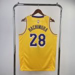 NBA 28 Hachimura Lakers Maillot jaune